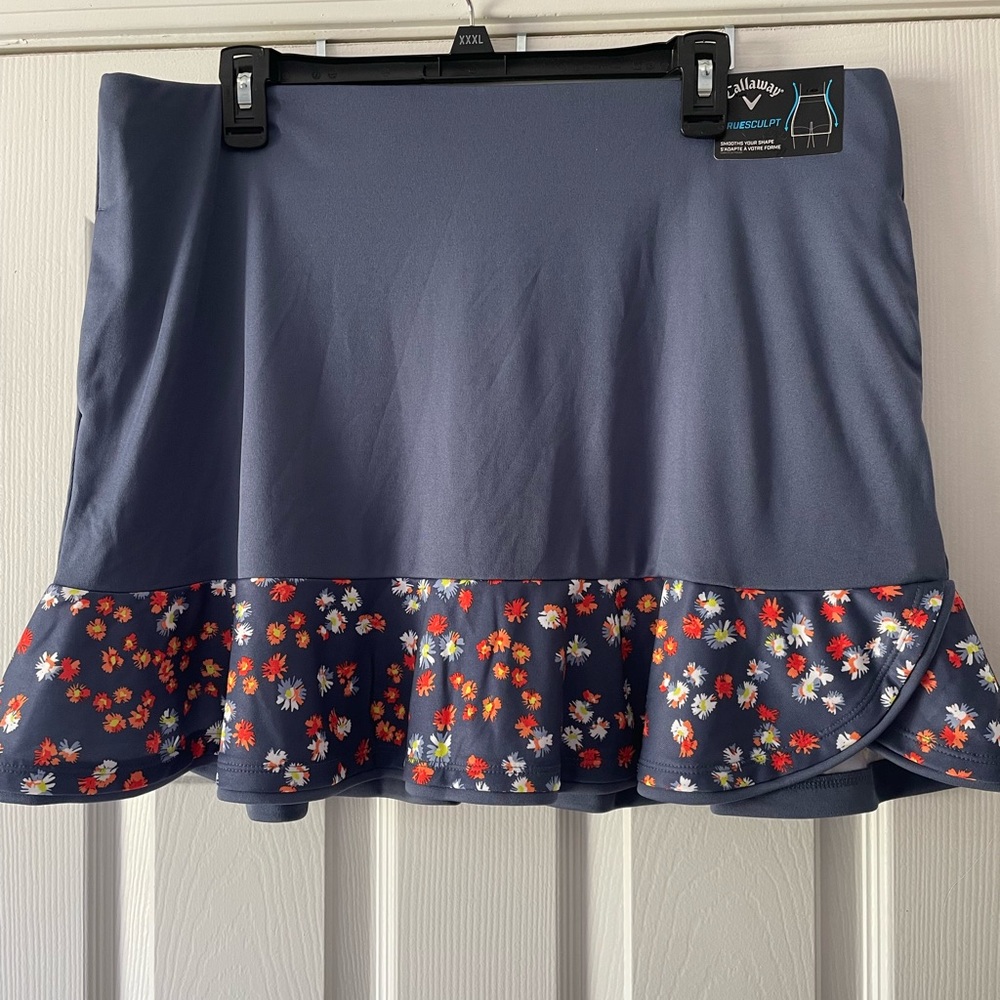 Callaway Navy Floral Mini Skort